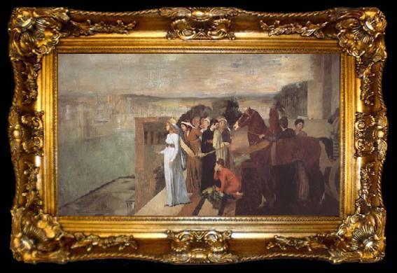 framed  Edgar Degas Semiramis Building Babylon (mk06), ta009-2